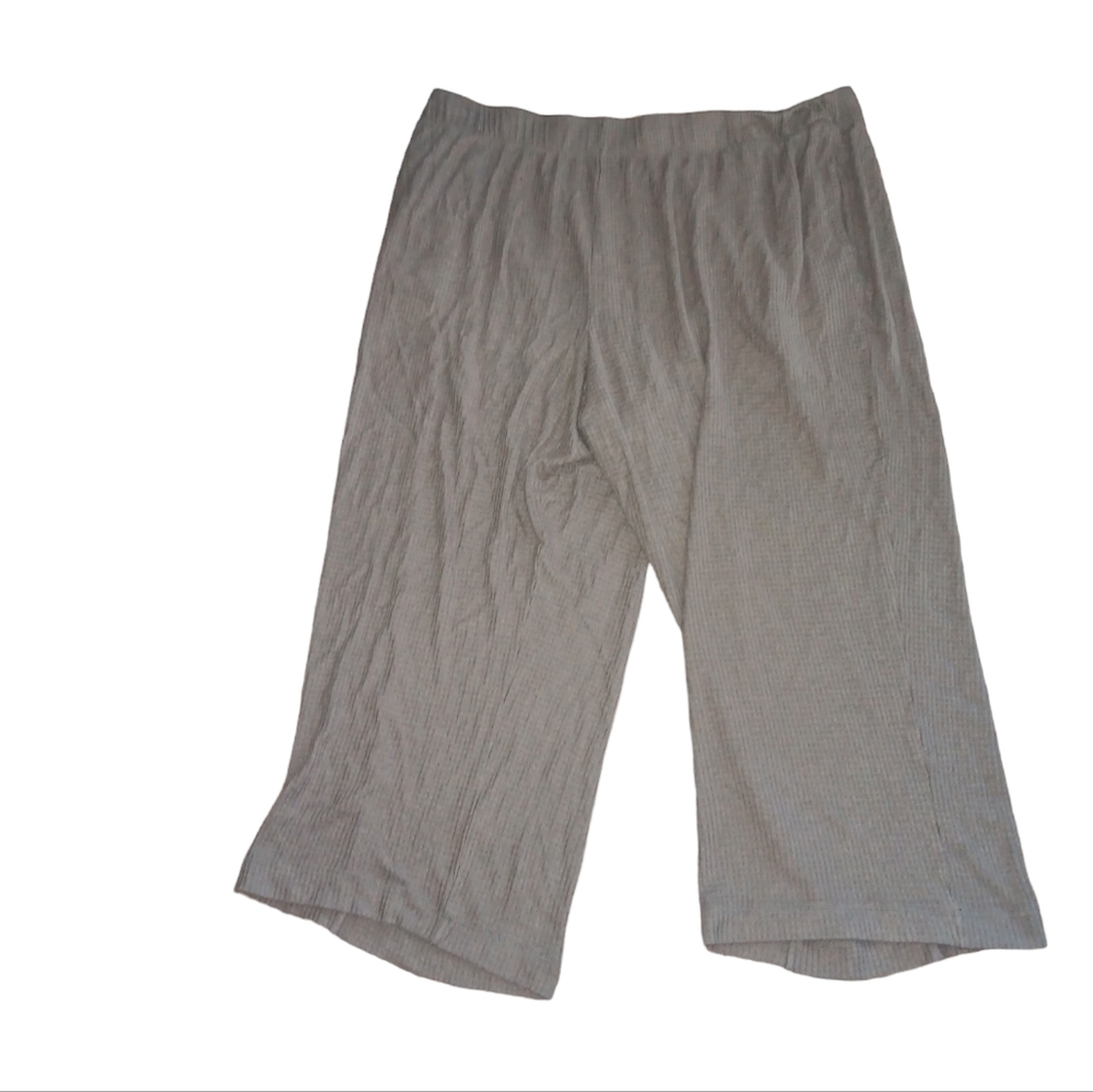 Wide leg waffle pants